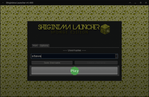 Type a username and click Play.
